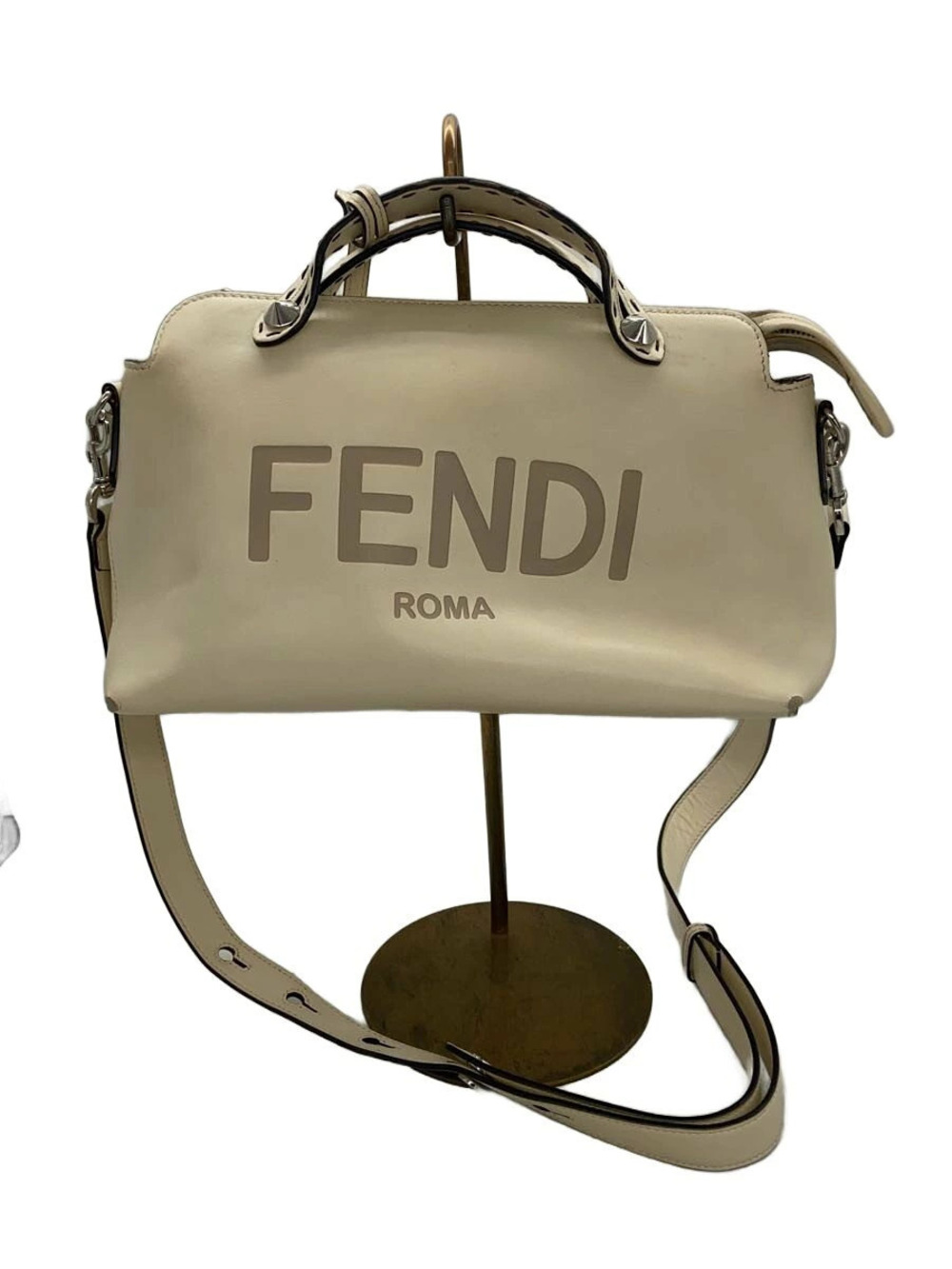 Fendi By The Way bag beige leather white